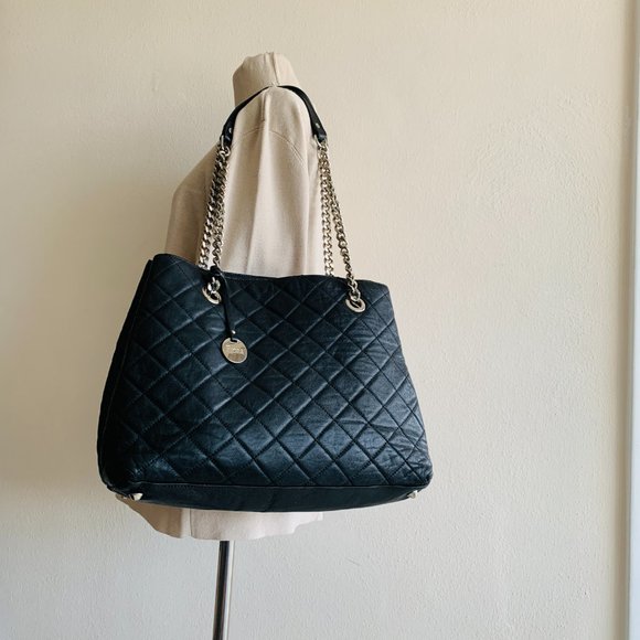 FIORE shoulder black genuine leather bag Italy - Picture 11 of 12